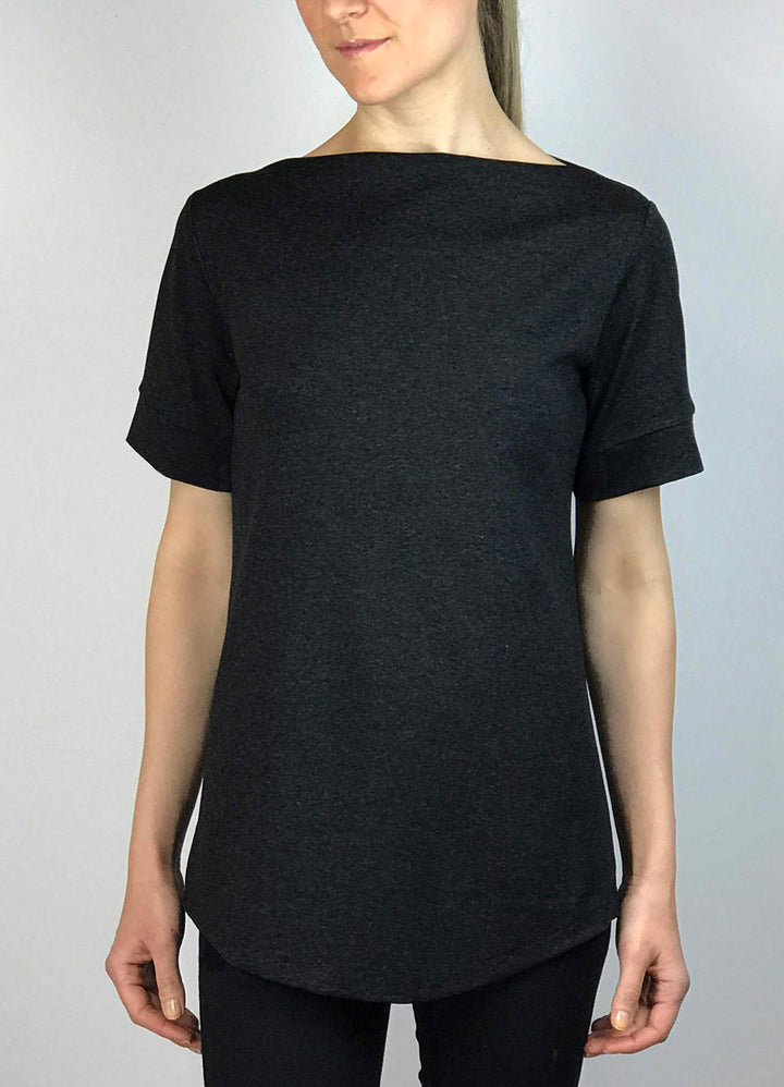 Banded Sleeve Bateau Picnic Top