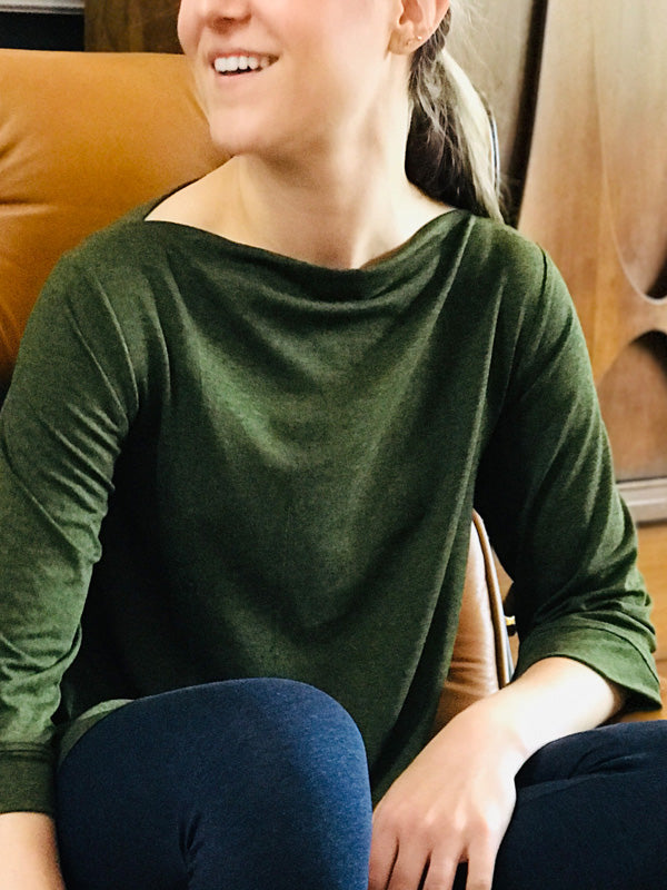 Midsection-y Modern 3/4 Sleeve Top